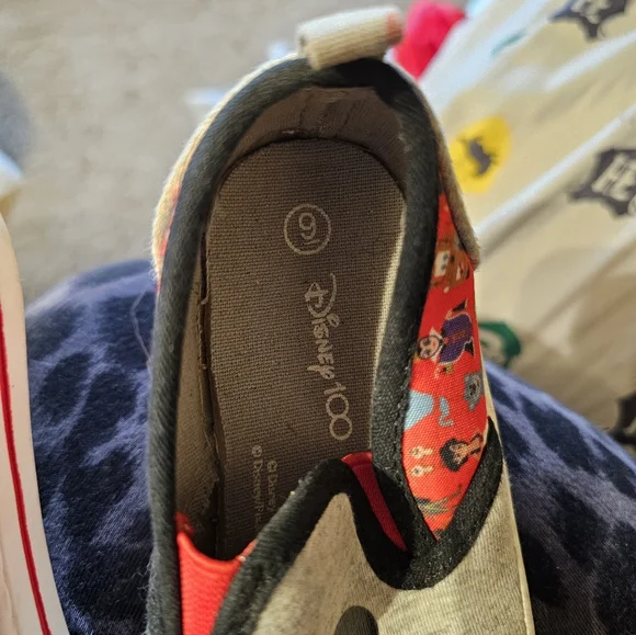 Disney Mickey Mouse Kids Slip-On Shoes - Gray and Red - Picture 3 of 4